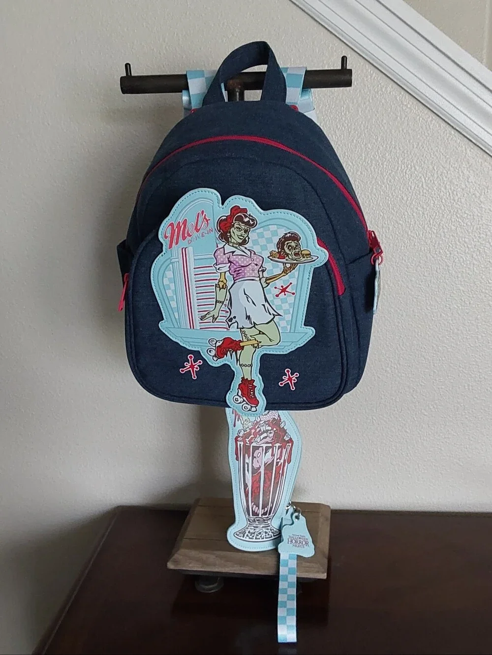 Mel's Drive-In Denim NWOT Mini Backpack  Set